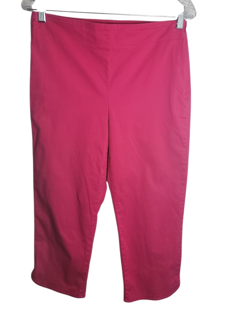 Talbots heritage pink cotton spandex blend high rise capri pants size 8